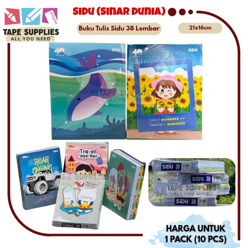 

Buku Tulis SIDU 38 LEMBAR (10 PCS) READY COD!!!