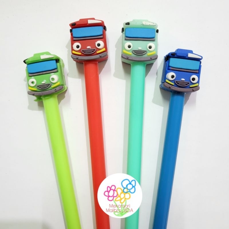 

(12 pcs) Pen Gel Karakter Bis Tayo / Bulpen Gel Bus Tayo / Pulpen Gel Tayo / Gel Pen / Pen Jel