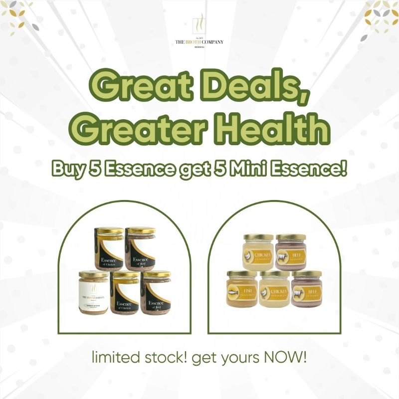 

Special 5.5 deals! Buy 5 Essence Get Free 5 Mini Essence