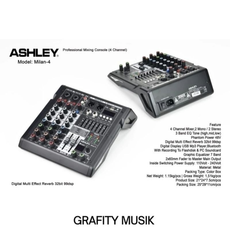 mixer Ashley milan4 soundcard bluetoth