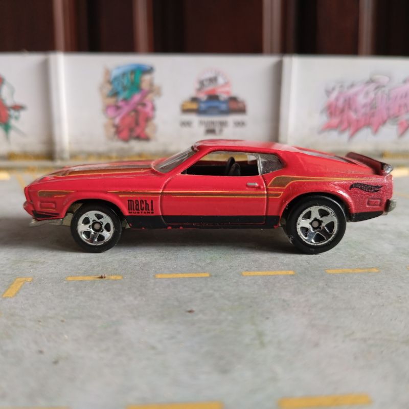 Hot wheels hotwheels loose 1971 ford Mustang Mach 1 merah red