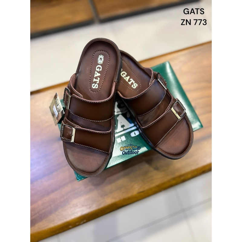 Sandal Kulit GATS ZN 773 Original - Sandal Selop Kulit Gats ZN773 - Sandal Pria Kulit Asli Gats Orig
