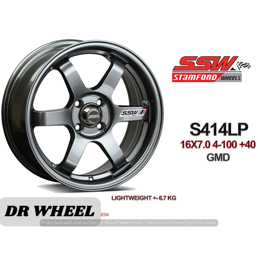 Velg mobil terbaru model palang te37 murah ori ssw ring 16 lebar 7 warna grey
