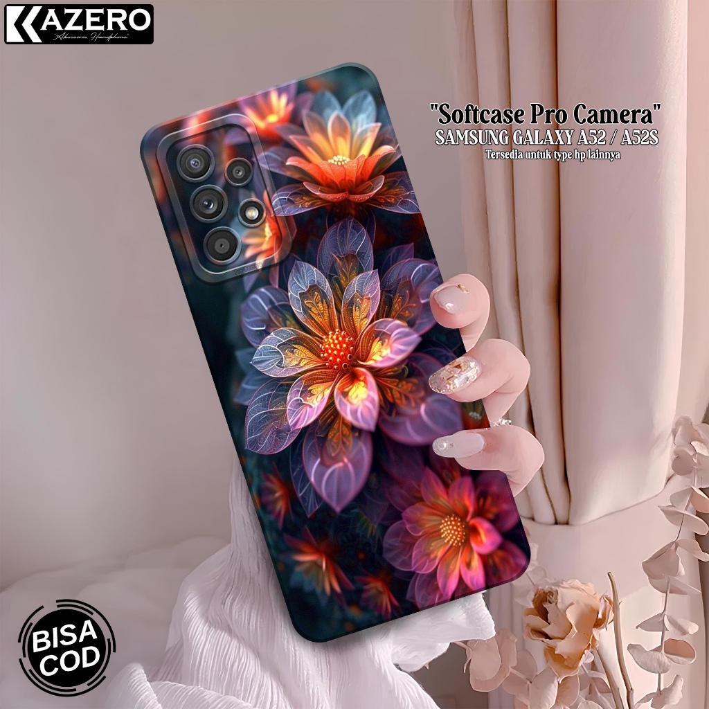 Fashion Case Bunga Softcase Samsung Galaxy A52 A52S Terbaru Case Sam Galaxy A52 A52S Silikon Pro Cam