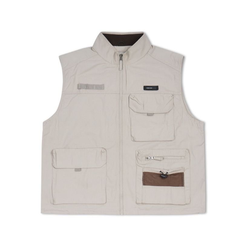 Jaket Rompi Vest Pria Mgee Original Walter C011 Beige