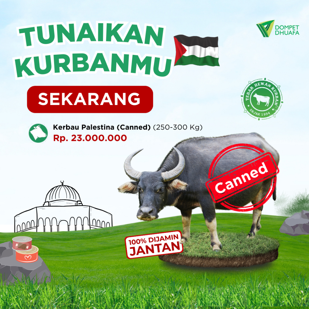 Qurban / Kurban Kerbau Palestina CANNED - Dompet Dhuafa
