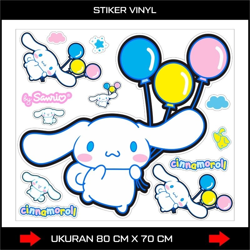 

Stiker Cinnamoroll Sanrio Sticker Cinamon Roll UKURAN BESAR Custom