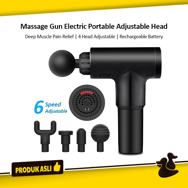 Massage Gun Electric Fascia Gun Muscle Massage Alat Pijat Getar Elektrik Pistol Terapi Pijat Otot Or
