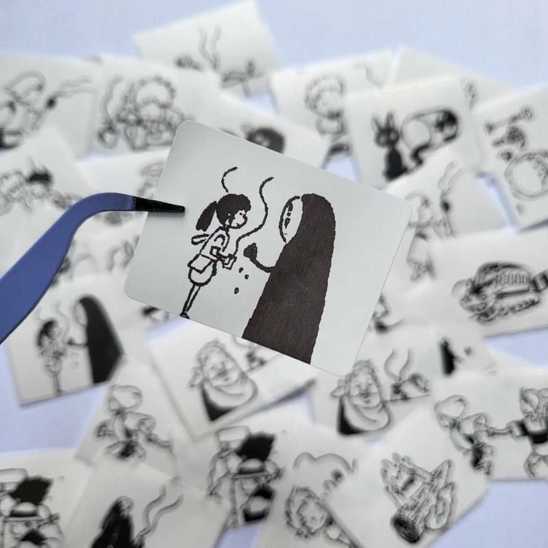 

30pcs sticker - Ghibli Black and White Sticker / Ghibli Aesthetic Sticker