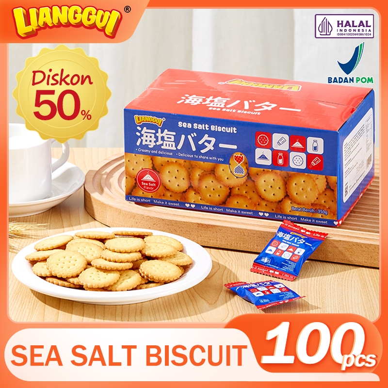 

100Pcs Biskuit Crackers Renyah HALAL - Cemilan Enak, Snack Ringan untuk Ngemil & Cocok dengan Teh