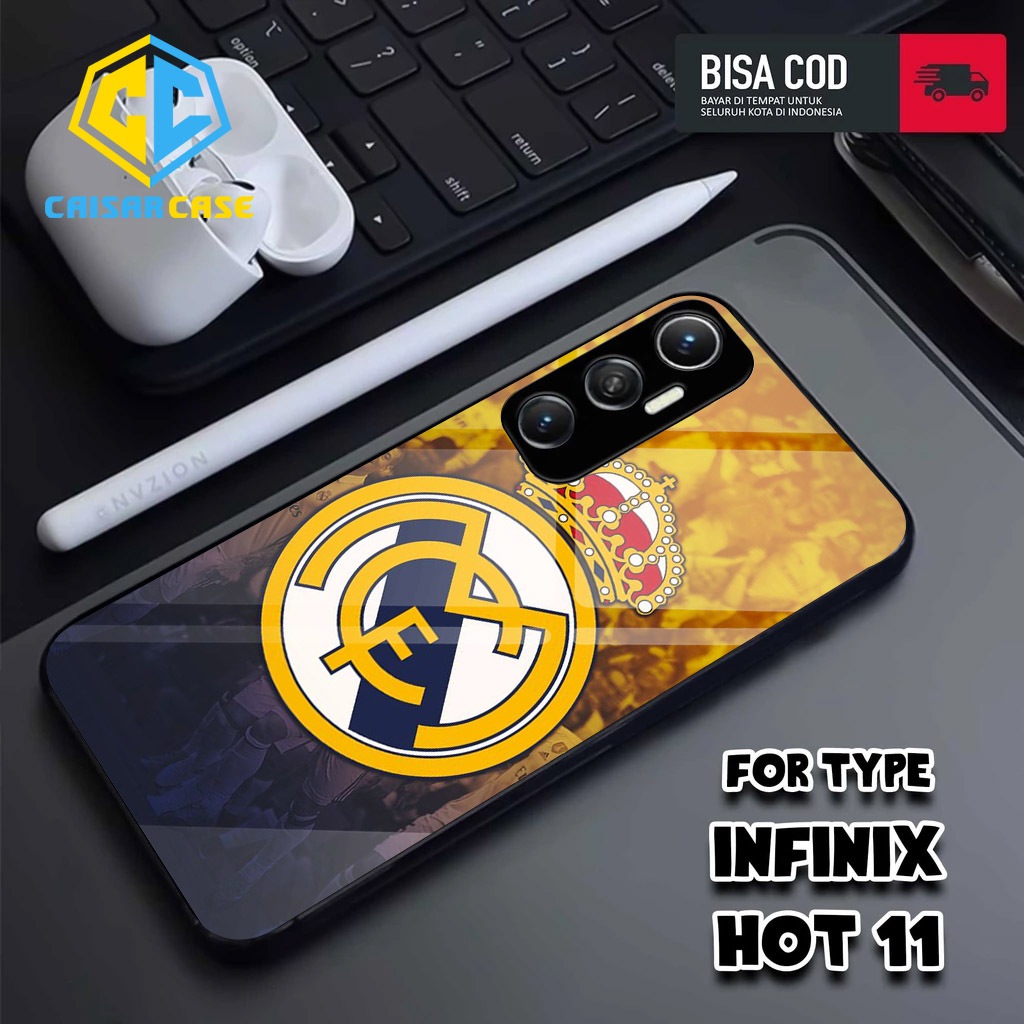 Case INFINIX HOT 11 [ Real Madrid C.F. ] Softcase Kilau INFINIX HOT 11 Case Casing Hp INFINIX HOT 11