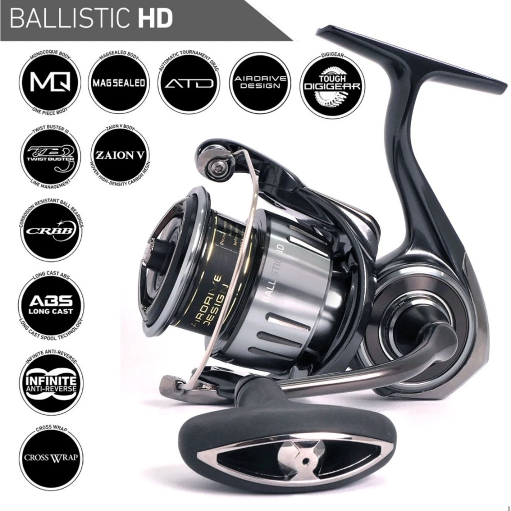 Reel Daiwa 25 BALLISTIC HD LT | Monocoque Body | ATD Tough (Carbon) | Spinning | Alat Pancing Premiu