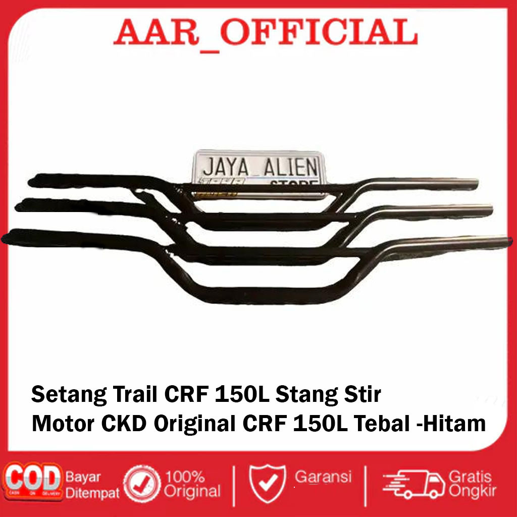 Setang Trail CRF 150L Stang Stir Motor CKD Original CRF 150L Tebal -Hitam