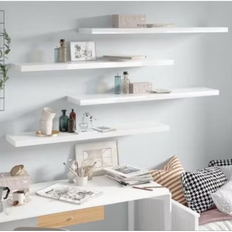 1 PAKET ISI 4 PCS/ RAK AMBALAN HIASAN DINDING MINIMALIS SERBAGUNA RAK BUKU PAPAN HPL AWET KUAT AESTH