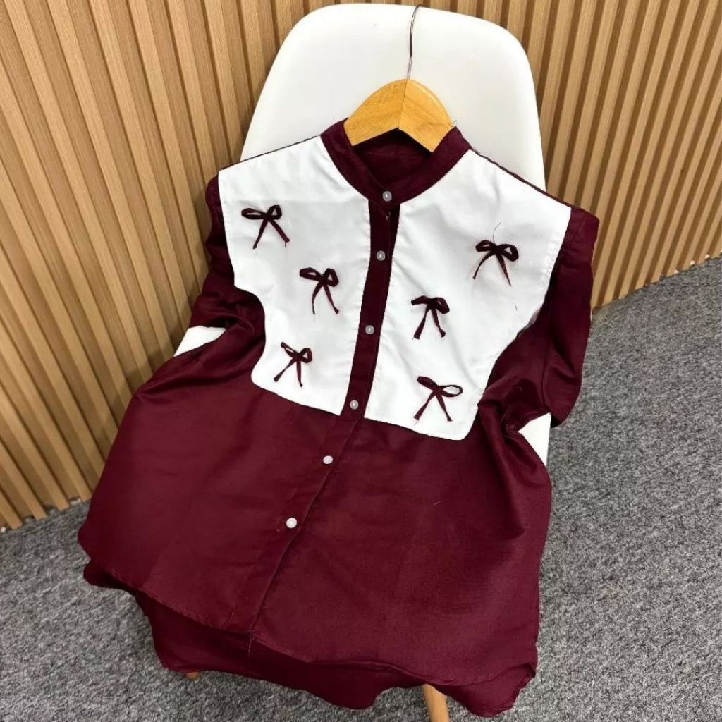 NJW  - Bianca Blouse Pita Bahan Katun / Atasan Wanita Rompi Coquette LD 110cm