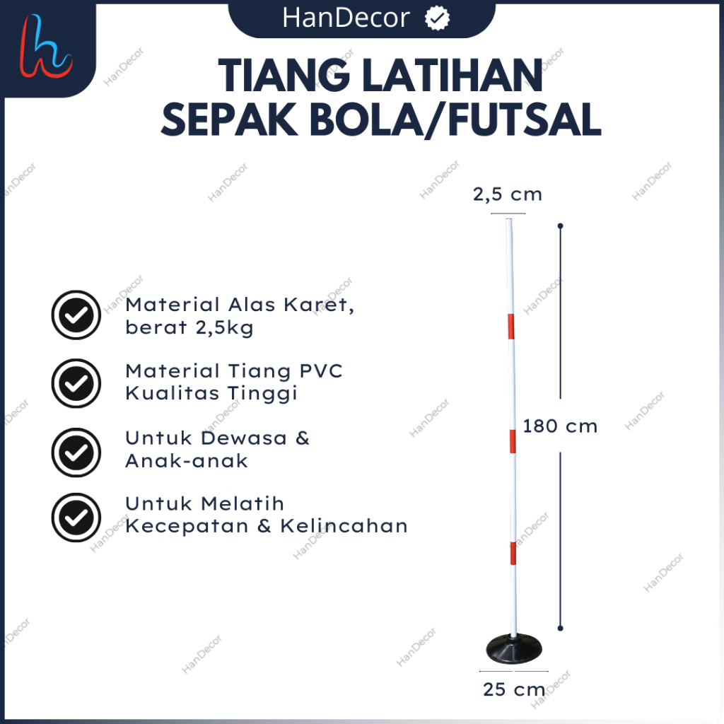 Tiang Latihan Sepak Bola | Alat Latihan Kelincahan Lari Sepak Bola | AGILITY Training Pole Post