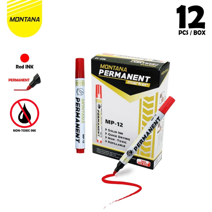 

Spidol Permanen Montana Murah Spidol Merah MONTANA 1 PCS