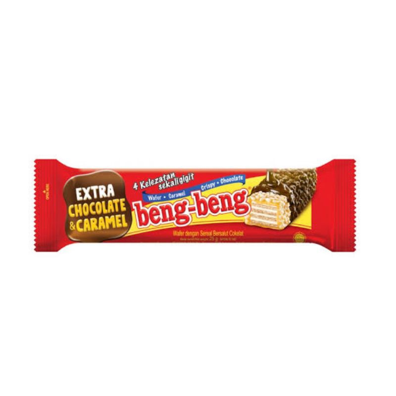 

Beng beng Wafer Caramel coklat satuan/eceran 25g-snack termurah!