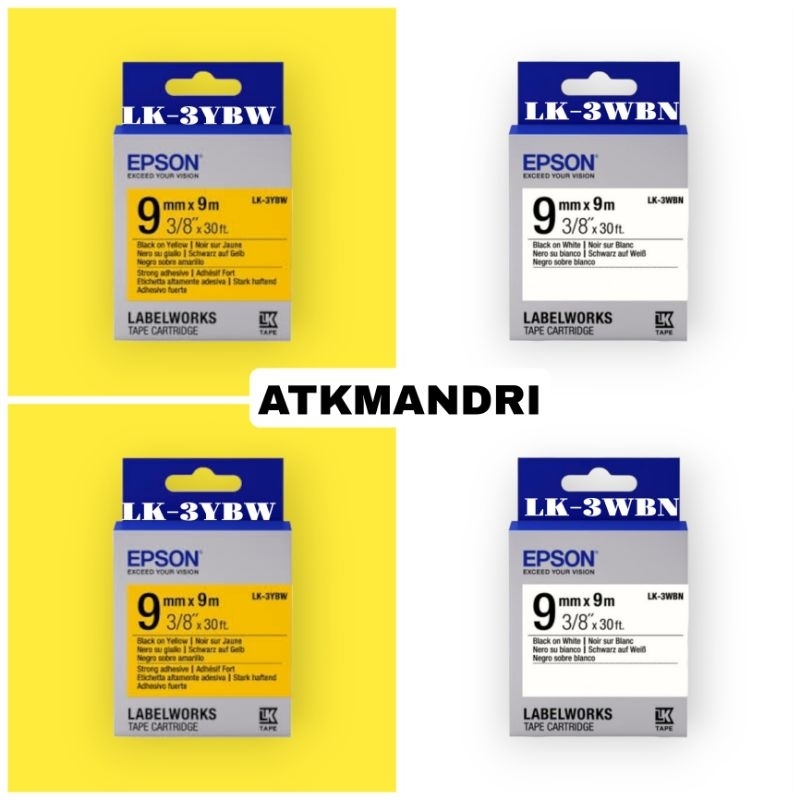 

EPSON LABEL 9MM BLACK ON WHITE ORIGINAL