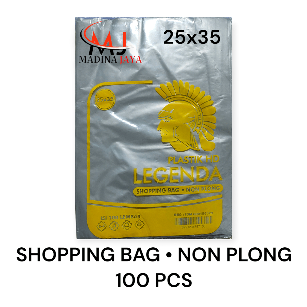 

Shopping Bag Nonplong, Tas Belanja Non Plong Plastik HD Tebal Kuat 25x35