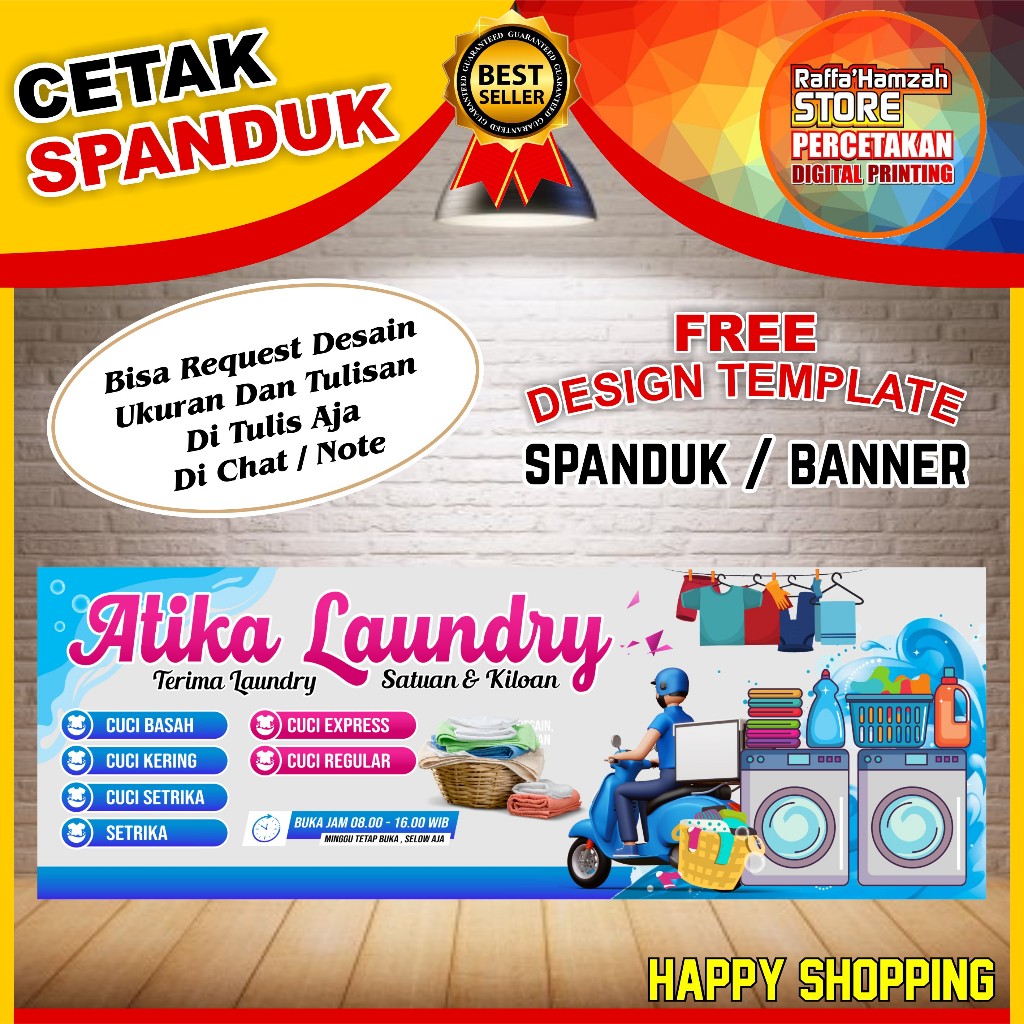 Cetak Spanduk Laundry Banner Laundry Spanduk Banner Custom Bisa Cod