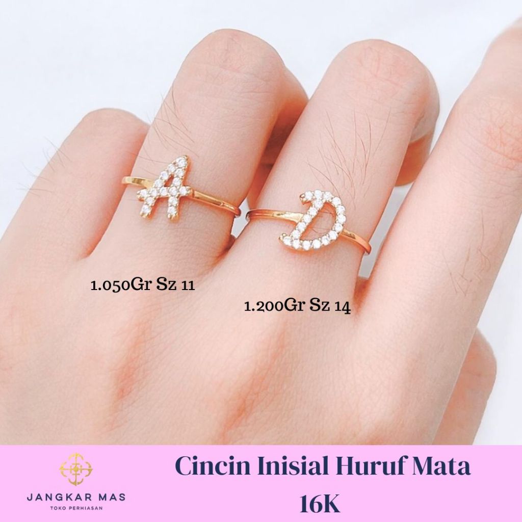 CINCIN EMAS INISIAL HURUF 16K