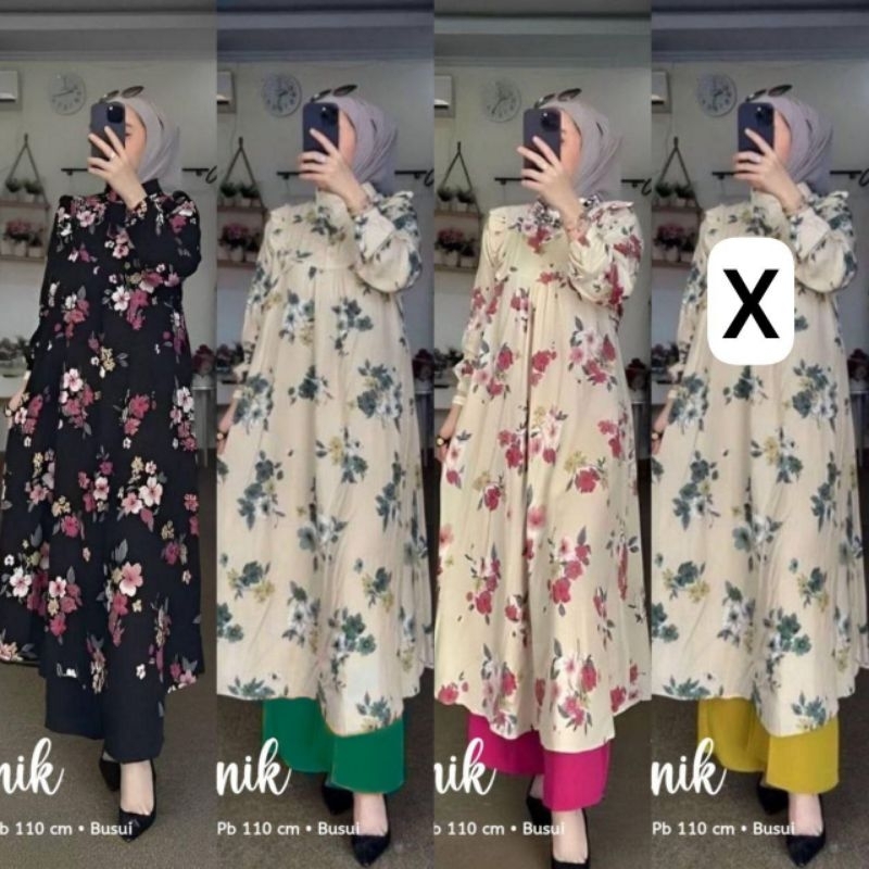 Baju Wanita | Tunik Wanita | Gamis Terbaru | Fania Tunik Set | Tunik Viral