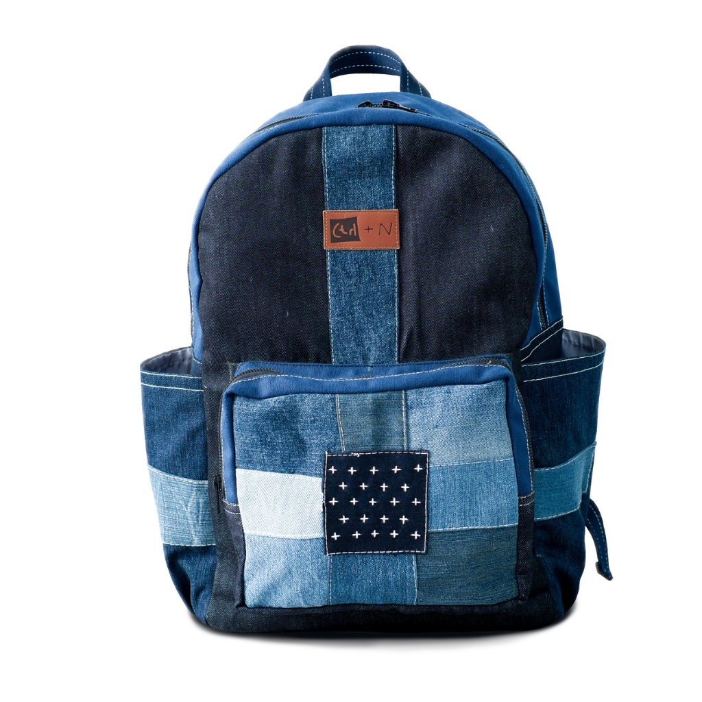 Controlnew Backpack Raga - Tas Punggung, Jeans, Denim, Sashiko, Upcycle, Handmade, Patchwork
