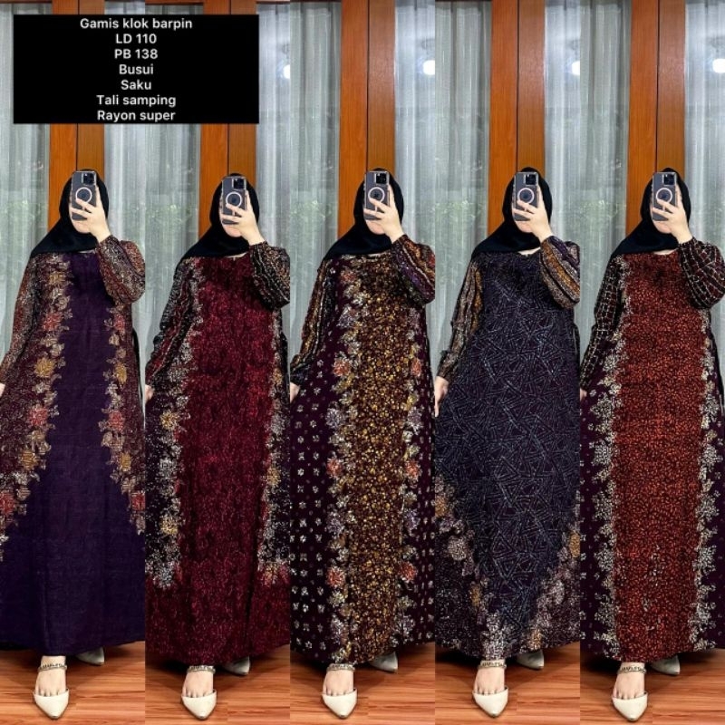 Gamis setorjoan terbaru gamis klok babar pindo mayung busui