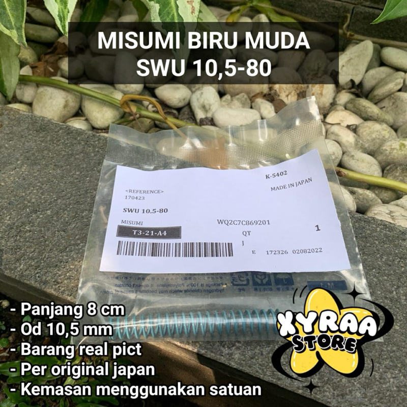 Per misumi Biru muda SWU 10,5-80 / Spring misumi original japan SWU 10,5-80 / Per mizumi
