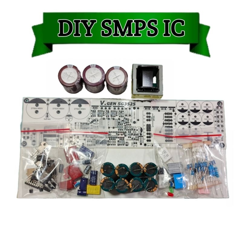 DIY smps ic sg3525a 20a daya 2500w tinggal solder full komponen original CT 45v 55v 65v 75v 80v 90v 