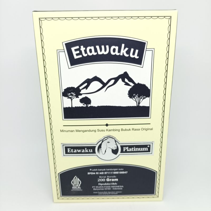 

ETAWAKU PLATINUM 200 GRAM / SUSU KAMBING ETAWA PREMIUM