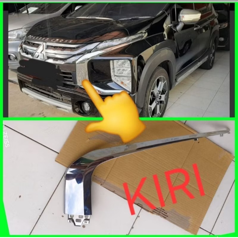 LIS CHROME ATAS BEMPER ATAS XPANDER CROSS KIRI 2019 ORIGINAL