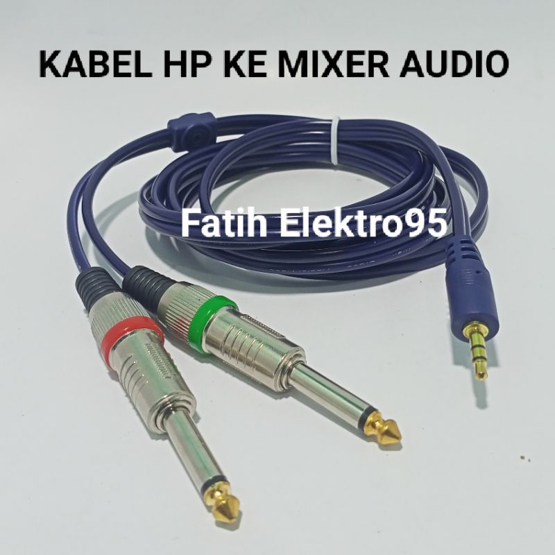 Kabel Jek Hp Hape Ke Mixer Audio Jack 3.5mm To Jack 6.5mm Termurah
