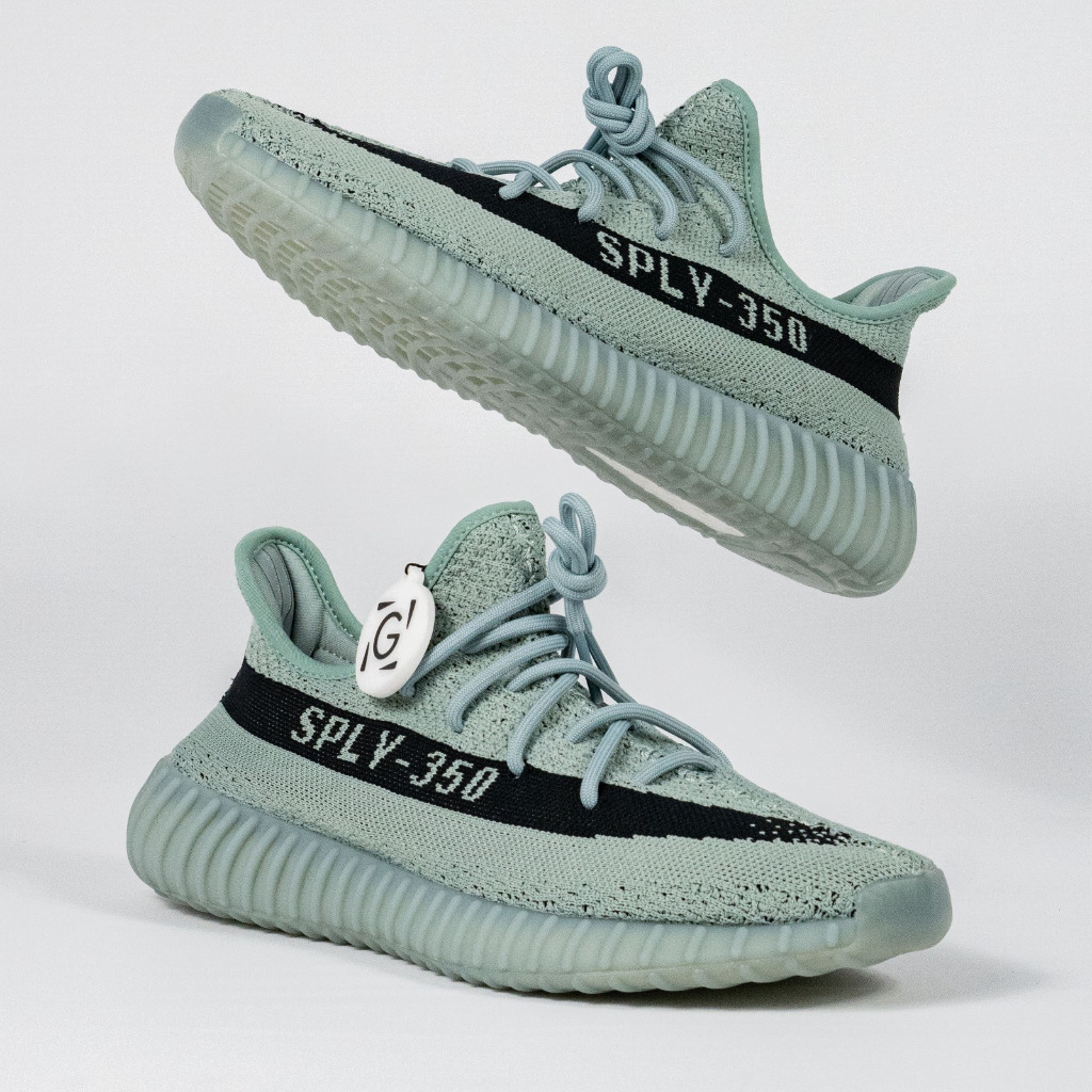 Sepatu Adidas Yeezy 350 Boost V2 Salt Green Black Sneakers Authentic