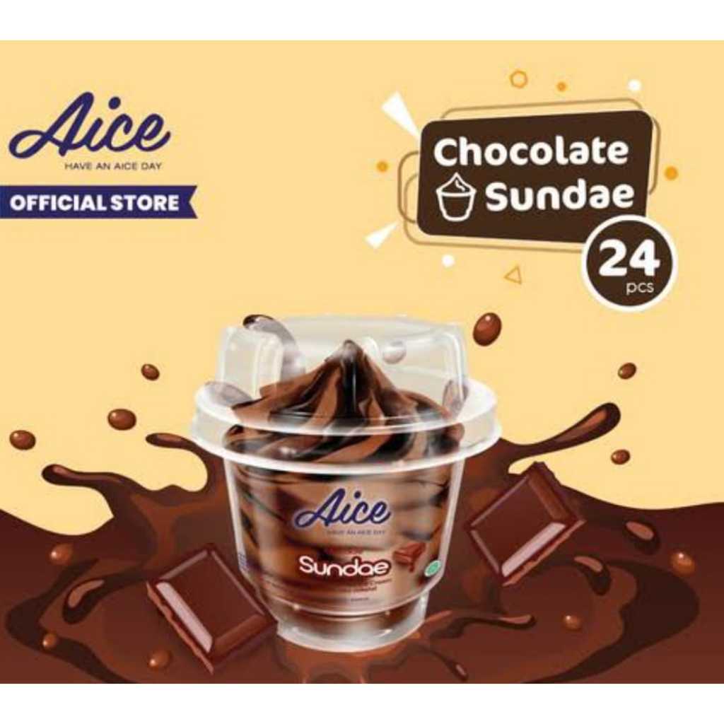 

AICE SUNDAE COKLAT ICE CREAM ISI 24
