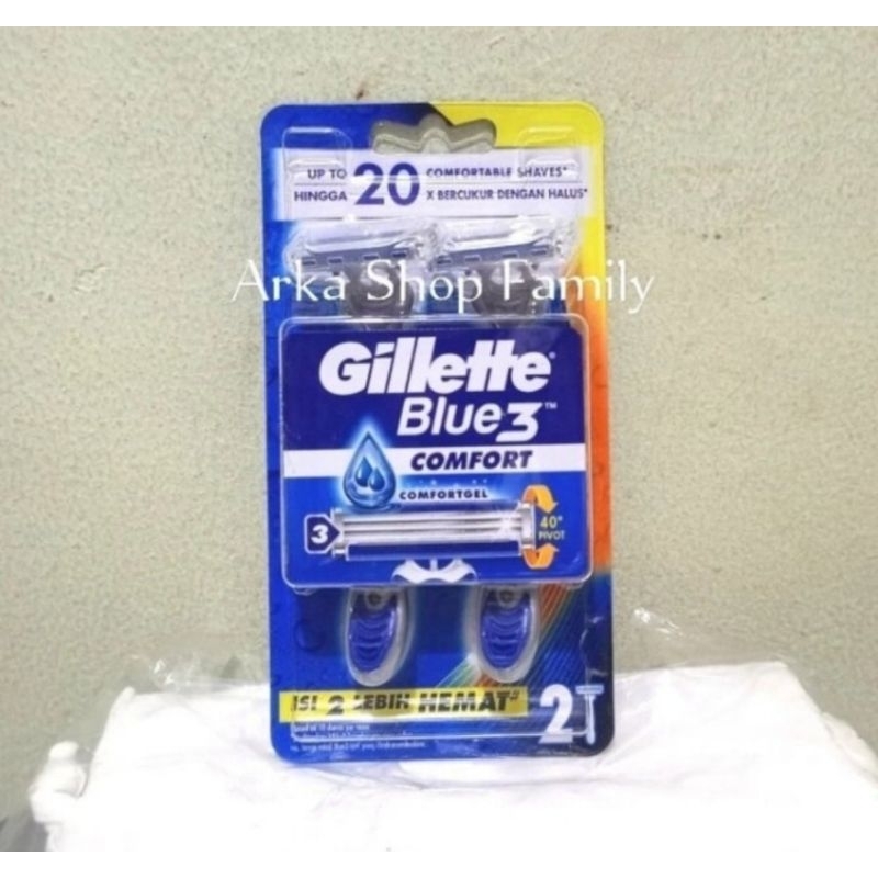 GILLETTE Blue 3 Comfort Comfortgel Isi 2 Pisau Cukur