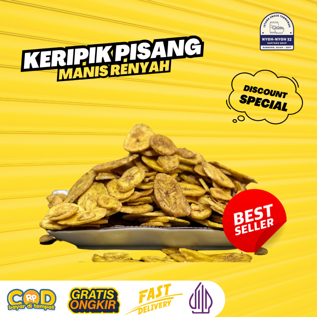 

Keripik Pisang Manis Enak dan Renyah, Camilan Viral untuk Semua Momen! 250gr