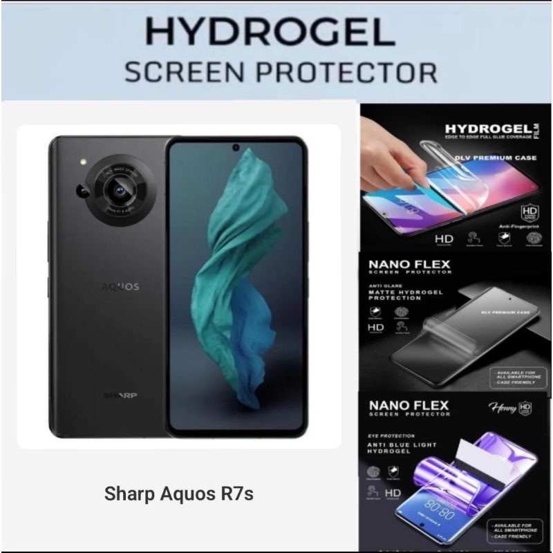 Anti Gores Hydrogel Sharp Aquos R7s Full Cover Depan Belakang Matte Clear Blue Not Tempered Glass