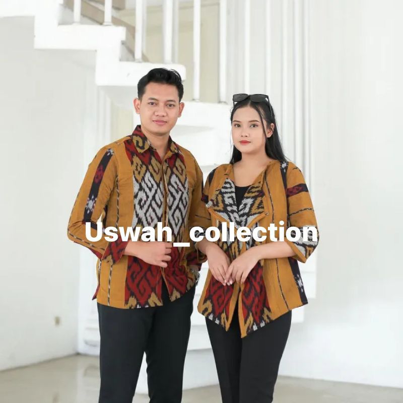 OUTER TENUN COUPLE - OUTER ETNIK - KEMEJA TENUN - OUTER WANITA MODERN