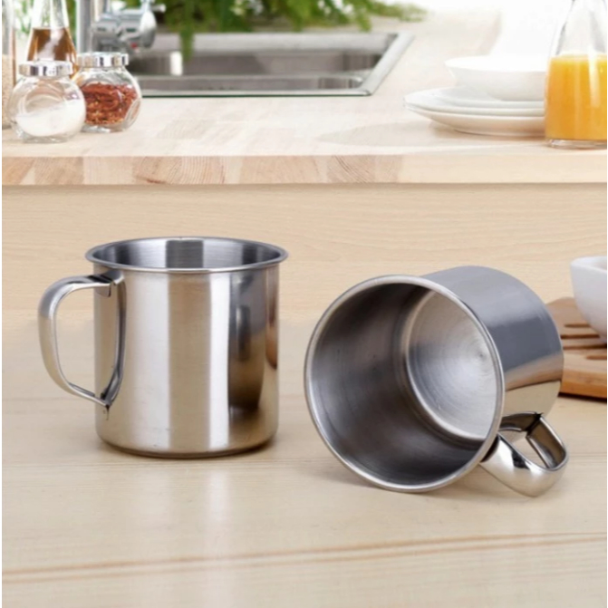 Mug Gelas Cangkir Kopi Stainless 7 cm (Satuan)