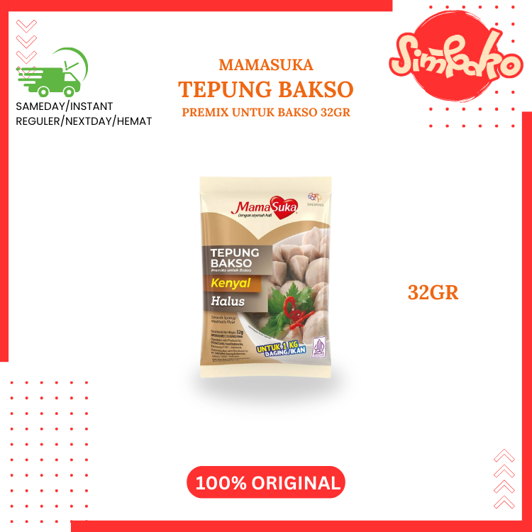 

SIMBAKO - MamaSuka Premix Tepung Bakso Instan Halal 32gr