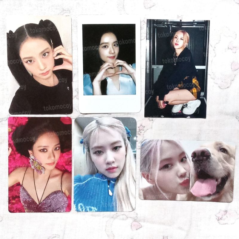 [READY STOCK] wts want to sell pc photocard official album jisoo me flower version red black first e