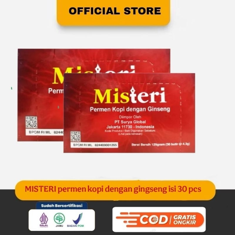 

Permen keras rasa kopi Misteri Candy isi 30pcs