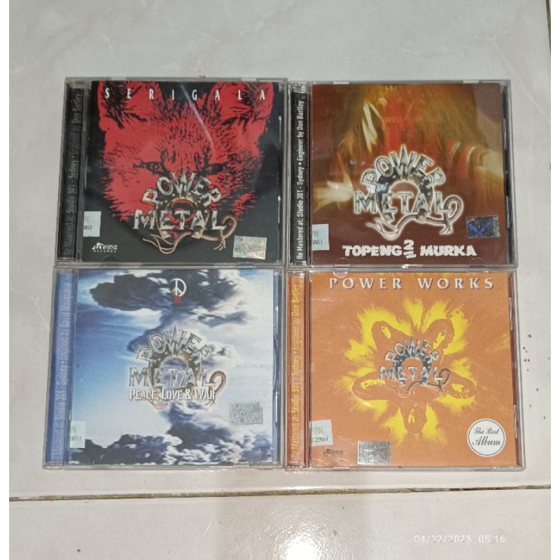 cd Indonesia POWER METAL album Serigala / Topeng2 Murka / Peace, Love & War / Power Works