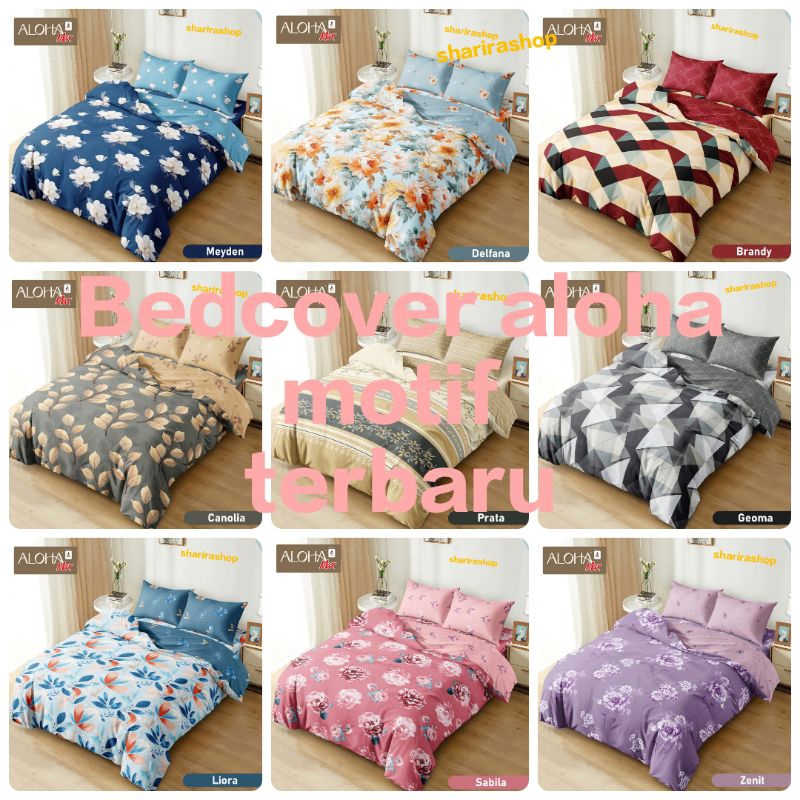 bedcover sed aloha motif, bedcover no 1 bedcover sed murah