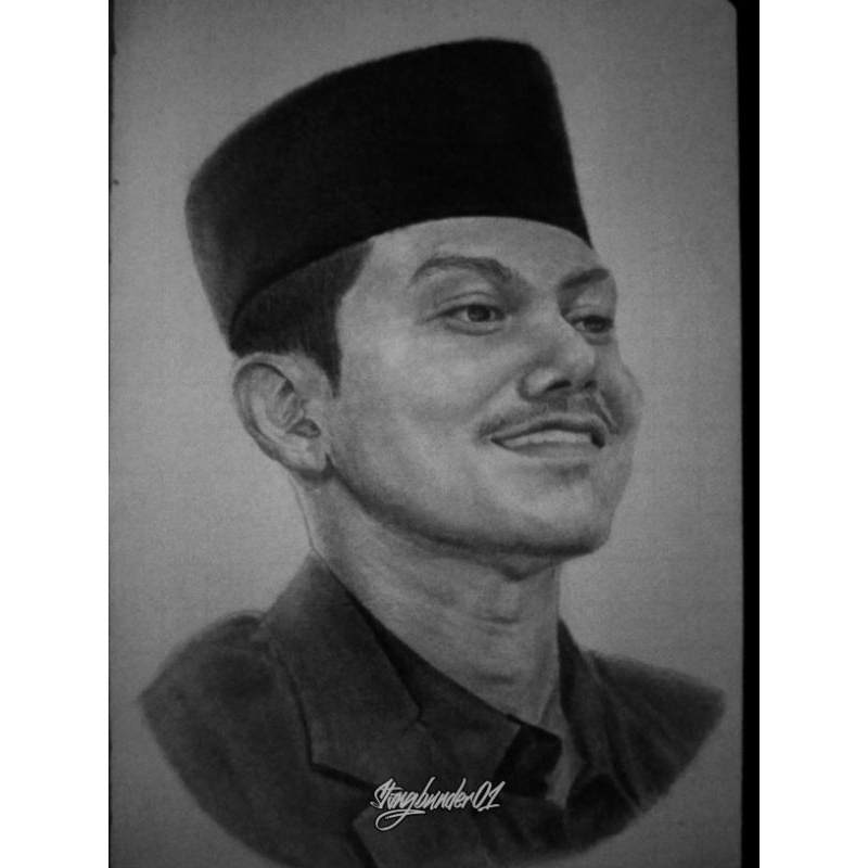 sketsa lukis realis (custom)/ lukisan wajah/ gambar custom/ sketsa wajah hitam putih