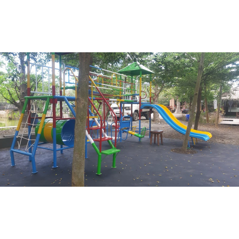 playground anak komplit mainan perosotan dengan ayunan terowongan free ongkir jakarta