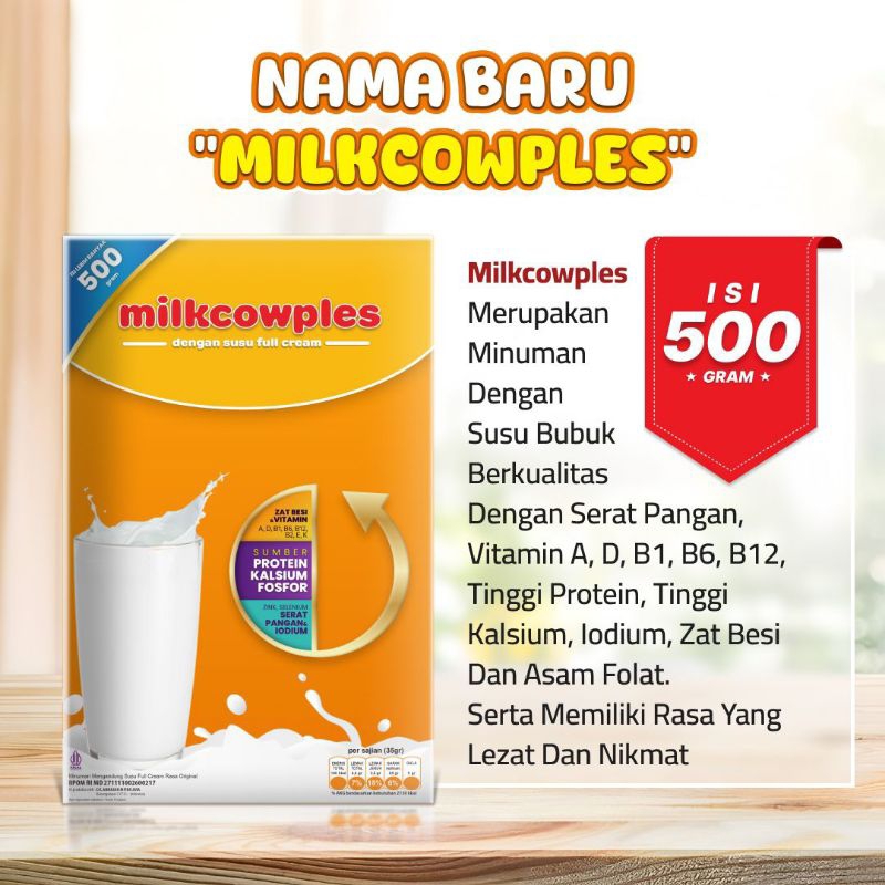 

SUSU MILKCOW PENAMBAH NAFSU MAKAN ANAK & DEWASA 500 GRAM Free Packing Kardus