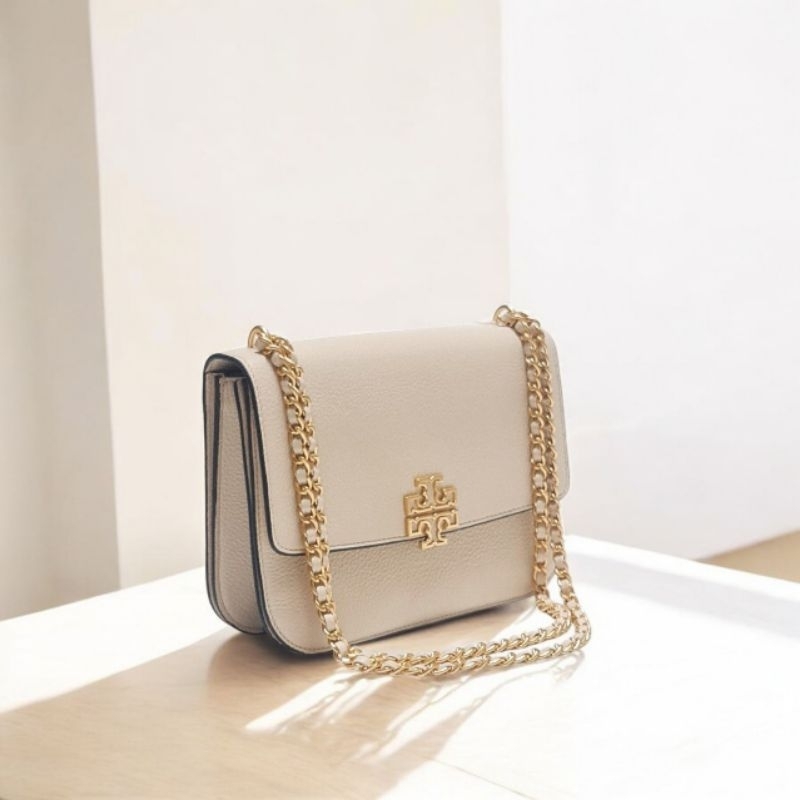 TB BRITTEN NEW  MEDIUM ADJUSTABLE SHOULDER NEW CREAM